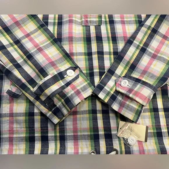 Merona Pastel Plaid Cotton Hooded Anorak Jacket —Women’s XXL (Fits L/XL) *READ* - Picture 9 of 12